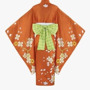 Hiyoko Saionji Kimono Orange & Green Costume & Acessories Size Small